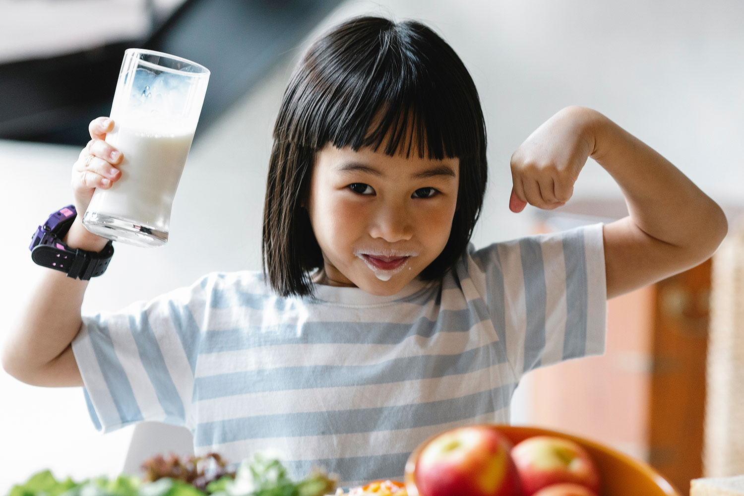 Child Drinking Milk